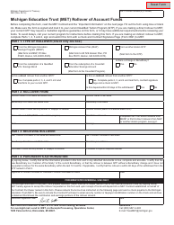 Form 3953 Michigan Education Trust (Met) Rollover of Account Funds - Michigan