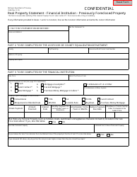 Document preview: Form 4546 Real Property Statement - Financial Institution - Previously Foreclosed Property - Michigan