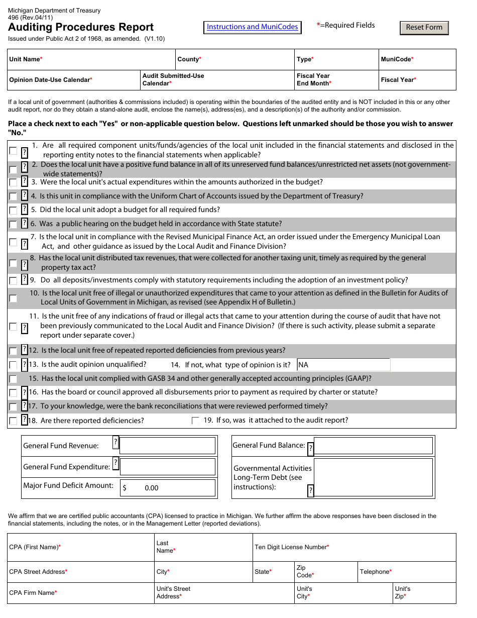 Form Fill Out Sign Online And Download Fillable Pdf Michigan Templateroller