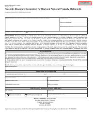 Document preview: Form 3980 Facsimile Signature Declaration for Real and Personal Property Statements - Michigan