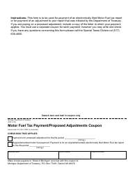 Document preview: Form 4020 Motor Fuel Tax Payment/Proposed Adjustments Coupon - Michigan