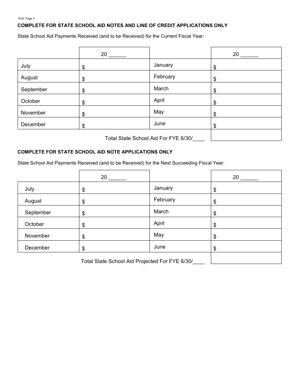 Form 1435 Application for State Treasurers Approval to Issue Short-Term Municipal Securities - Michigan, Page 3