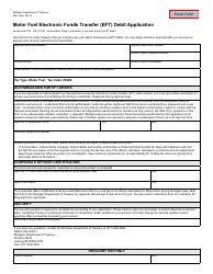 Document preview: Form 4041 Motor Fuel Electronic Funds Transfer (Eft) Debit Application - Michigan