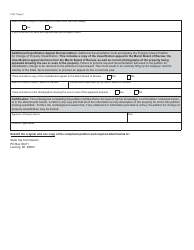 Form 2167 Property Owner Petition for Change of Property Classification - Michigan, Page 2