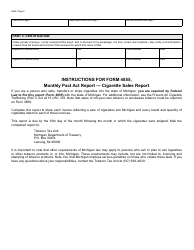 Form 4855 Monthly Pact Act Report - Cigarette Sales Report - Michigan, Page 2