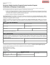 Document preview: Form 4888 Economic Vitality Incentive Program (Evip) Certification of Employee Compensation - Michigan
