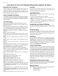 Form 4179 (WC-100) Michigan Wholesalers Cigarette Tax Return - Michigan, Page 2