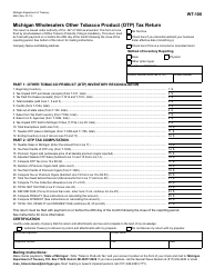 Document preview: Form 4244 (WT-100) Michigan Wholesalers Other Tobacco Product (Otp) Tax Return - Michigan