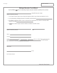 Form 2733 Notice to Terminate a Met Educational Benefits Contract - Michigan, Page 2