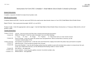 Form 3767 (621-DR) Schedule 1 Retail Marine Diesel Dealer Schedule of Receipts - Michigan, Page 2