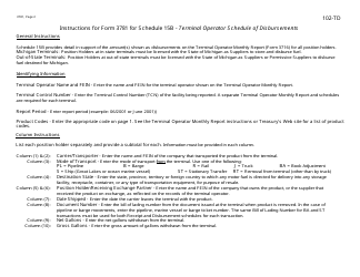 Form 3781 (102-TD) Schedule 15B Terminal Operator Schedule of Disbursements - Michigan, Page 2