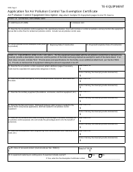 Form 3828 Application for Air Pollution Control Tax Exemption Certificate - Michigan, Page 2