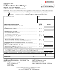 Document preview: Form 57 Fee Transmittal for State of Michiganprobate and Circuit Courts - Michigan