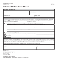 Document preview: Form 4460 (IFT LIC) Ifta Request for Cancellation of Account - Michigan