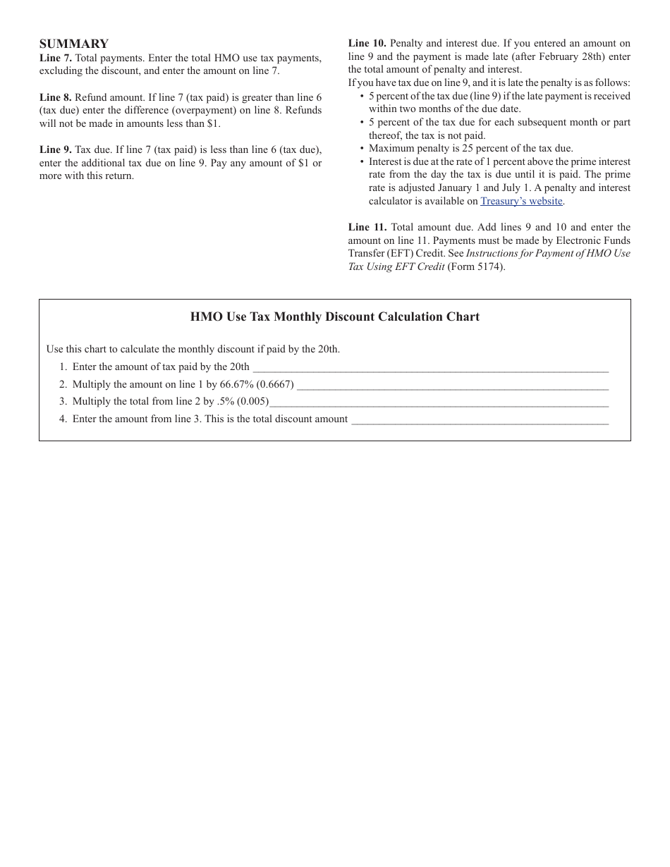 Form 5200 Annual Return for HMO Use Tax - Michigan, Page 3