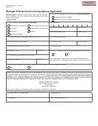Document preview: Form 5224 Michigan Ifta Service/Licensing Agency Application - Michigan