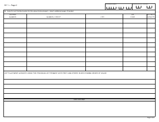 Form SR1 Group Home Program Rate Application - California, Page 3