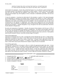 Form RP-444-A Application for Partial Exemption for Alteration or Rehabilitation of Historic Real Property - New York, Page 2