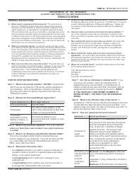 Document preview: TTB Form 5200.29 Tobacco Bond