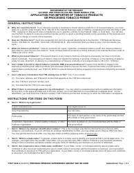 TTB Form 5230.4 &quot;Application for Permit to Import Tobacco Products or Processed Tobacco&quot;, Page 4