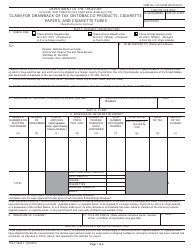 TTB Form 5620.7 &quot;Claim for Drawback of Tax on Tobacco Products, Cigarette Papers, and Cigarette Tubes&quot;