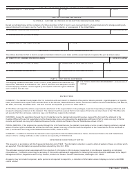 TTB Form 5620.7 &quot;Claim for Drawback of Tax on Tobacco Products, Cigarette Papers, and Cigarette Tubes&quot;, Page 2