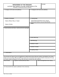 Document preview: TTB Form 5110.42 Certificate of Authenticity Bourbon Whiskey