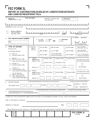 FEC Form 3L Report of Contributions Bundled by Lobbyists/Registrants and Lobbyist/Registrant Pacs