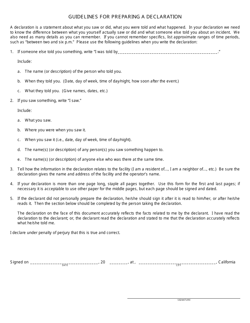 Form LIC855 Declaration - California, Page 2
