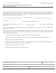 Document preview: Form LIC9222 Blood Glucose Testing Consent/Verification - Child Care Facilities - California
