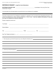 Document preview: Form LIC301B Reference Request - Long-Term Care Ombudsman - California