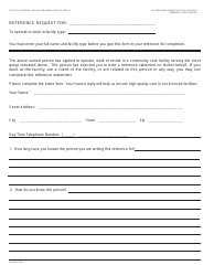 Form LIC301E Reference Request - California