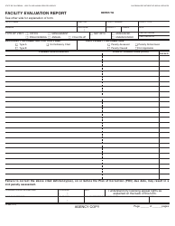 Form LIC809 Facility Evaluation Report - California