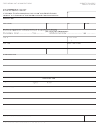 Document preview: Form LIC989 Information Request - California