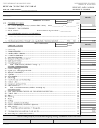 Form LIC401 Monthly Operating Statement - California