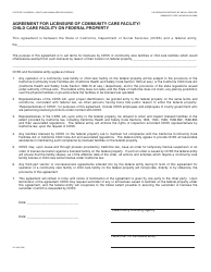 Document preview: Form LIC996 Agreement for Licensure of Community Care Facility/ Child Care Facility on Federal Property - California
