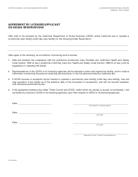 Document preview: Form LIC997A Agreement by Licensee/Applicanton Indian Reservations - California