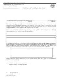 Document preview: Form LIC192 Notification of Initial Application Denial - California