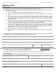 Document preview: Form LIC613A Personal Rights - Child Care Centers - California
