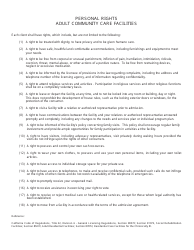 Form LIC613 Personal Rights Adult Community Care Facilities - California, Page 2