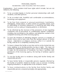 Form LIC613C Personal Rights Residential Care Facilities for the Elderly - California, Page 2