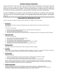 Form LIC9059 Personal Property Procedures (Rcfe) - California, Page 2