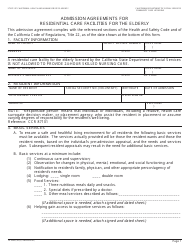 Form LIC604A Admission Agreements for Residential Care Facilities for the Elderly - California, Page 3