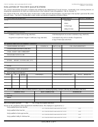 Form LIC9095 Evaluation of Teacher Qualifications - California, Page 3