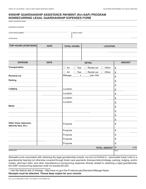Form KG5  Printable Pdf