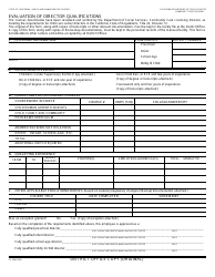 Document preview: Form LIC9096 Evaluation of Director Qualifications - California