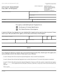 Document preview: Form LIC107 Applicant Fingerprint Follow' up Request - California