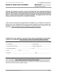 Document preview: Form LIC165 Board of Directors Statement - California