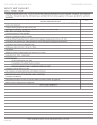 Document preview: Form LIC9122 Facility Visit Checklistsmall Family Home - California