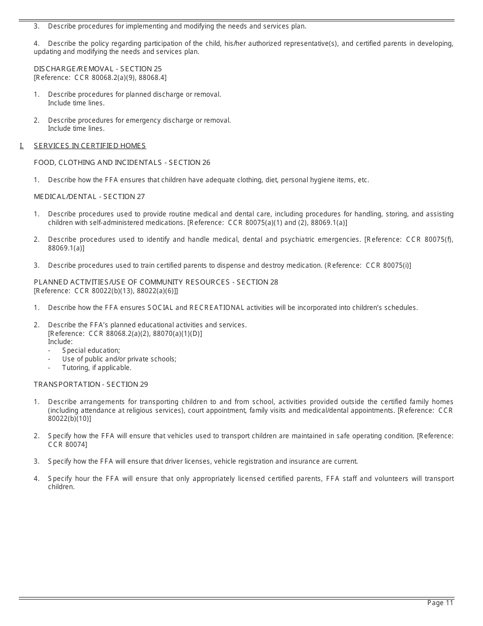 Form LIC9128 Foster Family Agency Program Statement - California, Page 14